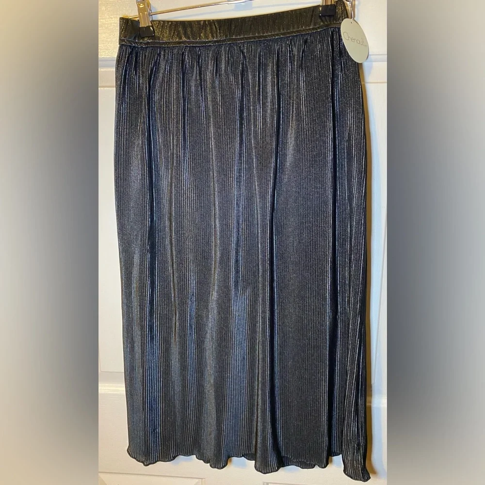Womens Foiled Pull On‎ A-Line Skirt, M